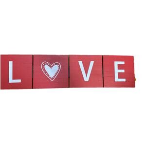 LOVE Foldable Tabletop Decor Valentines Day Red Heart Centerpiece